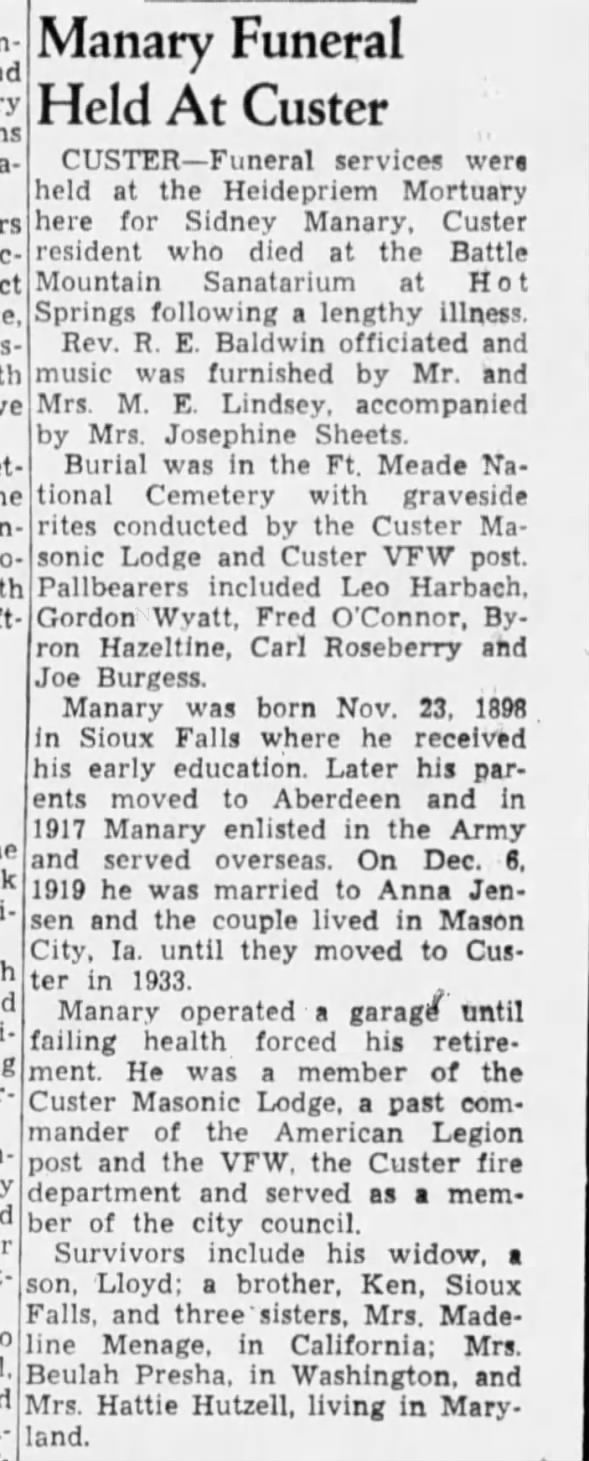 Clipping from Rapid City Journal